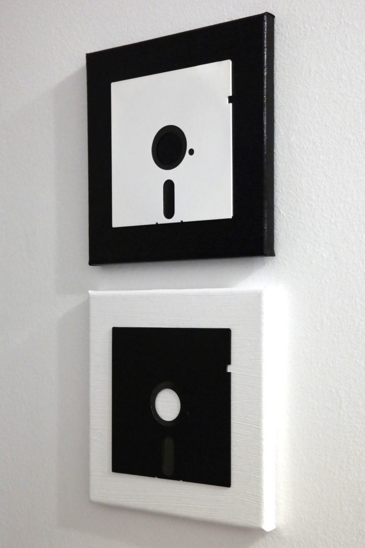 Floppy Fun Black & White - Floppy Art - Floppy Fun